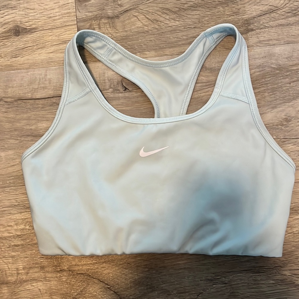 Light blue Nike dri fit medium sport bra